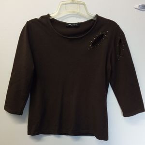 Vintage NM Studio Solid Brown Top